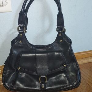Elegant Black Leather Handbag